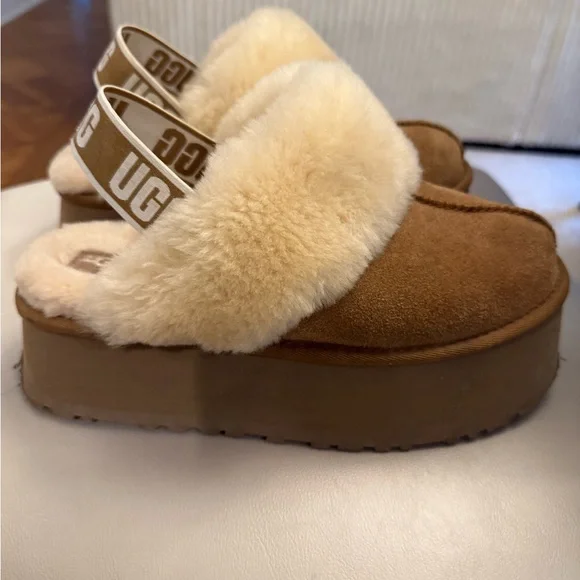 UGG Brown Suede Slingback Slippers - Picture 2 of 4